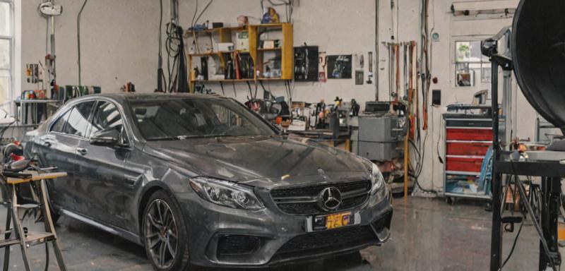 Professional auto painting workshop