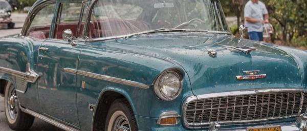 Vintage car paint restoration project