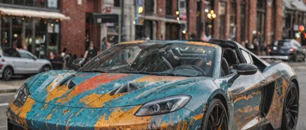 Sports car custom paint with special effects