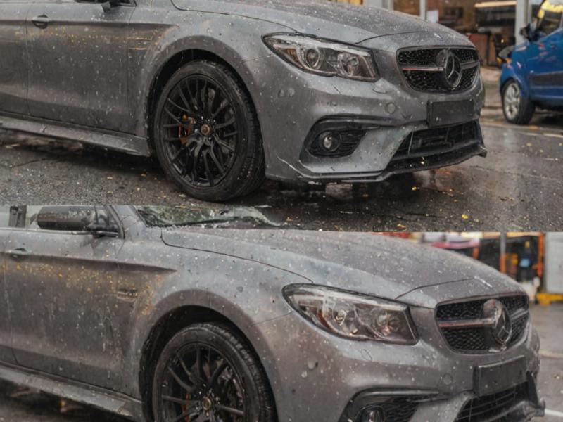 Complete vehicle paint job transformation